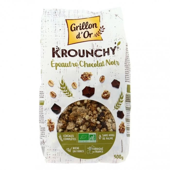 Grillon d'or - Krounchy épeautre chocolat noir 500gr