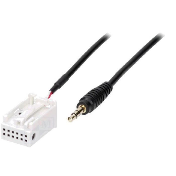 Cable Autoradio Adaptateur Aux Jack 3.5mm Citroen Peugeot