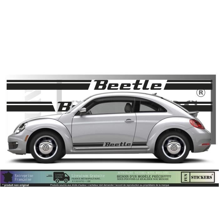 Volkswagen bande new beetle - NOIR - Kit Complet - Tuning Sticker Autocollant Graphic Decals