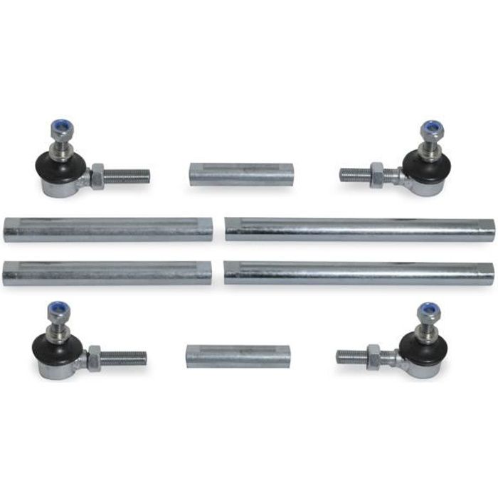 JOM Pack 2 Biellettes de barre stabilisatrice réglable essieu avant Audi A3 8P BMW E46, Mini One, Cooper S, Opel Zafira A, Opel Astr