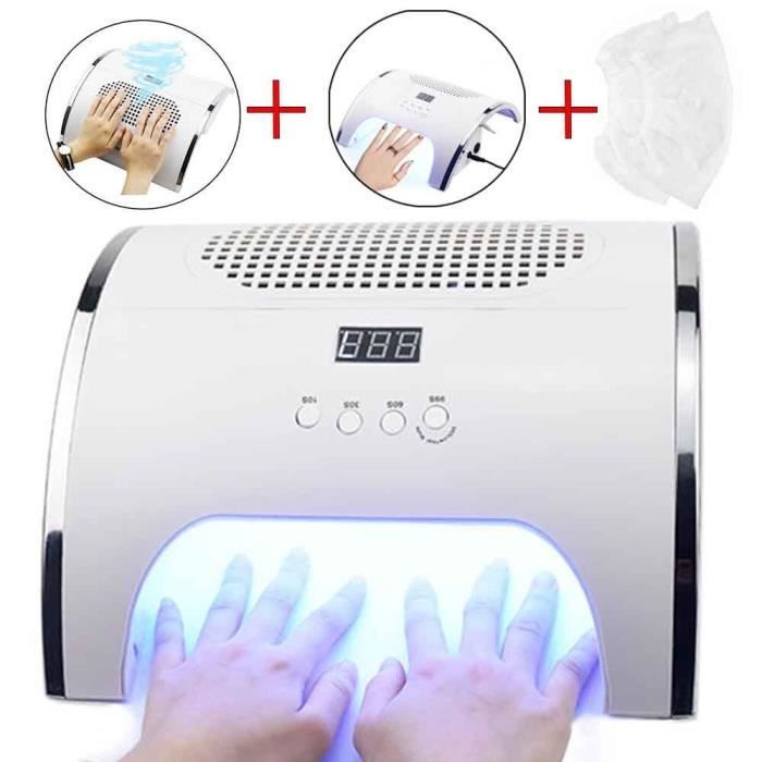 sèche-ongles -80W lampe à UV LED avec aspirateur à ongles vernis à ongles Gel sèche 2 ventila...- Modèle: 80W 2 IN 1 - MIZJHGA02915
