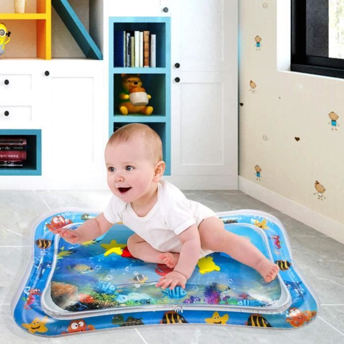 Tapis d'eau Gonflable pour Bébé Tapis de Jeu Gonflé Coussin Gonflable de Rempli d'eau Amusement d'activité d'enfant Aider Développer