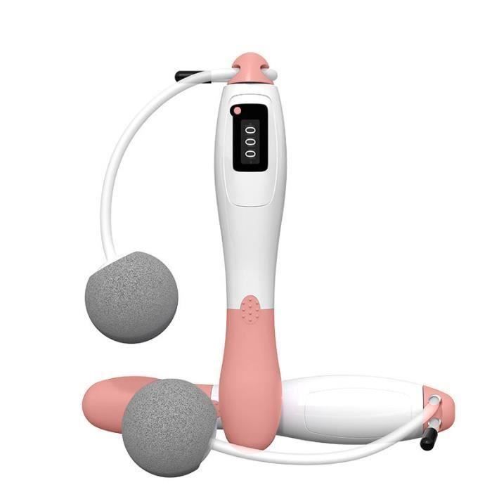 Corde À Sauter Sans Fil Avec Compteur Numérique - Rose