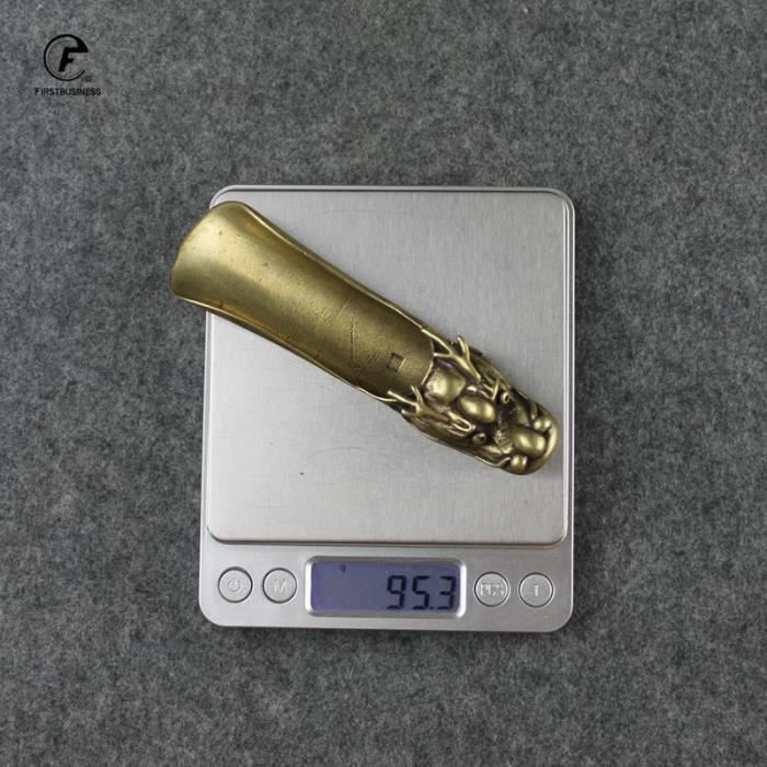 Cuillère,Laiton cuivre tête de dragon thé pelle bonbons Grain café grains BBQ glace sucre farine Scoops - Type brass Pure copper
