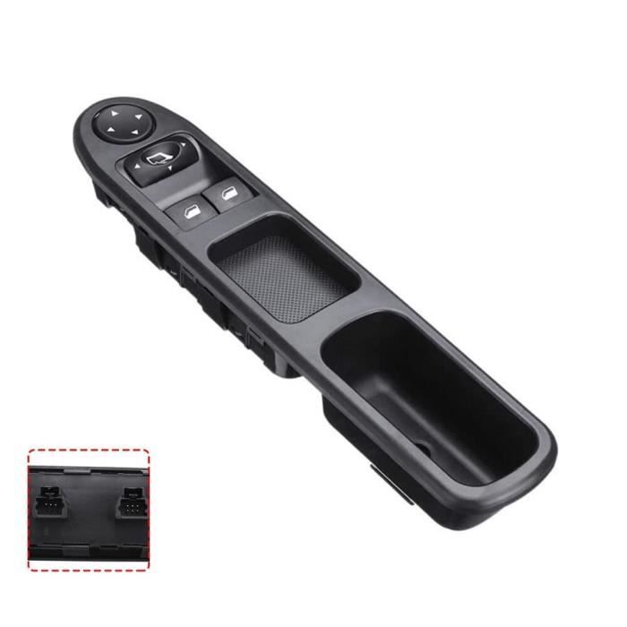Lève-vitres,Interrupteur de vitre électrique côté conducteur, pour Peugeot 307 2000 – 2005 96351622XT 6554.E4 - Type Black