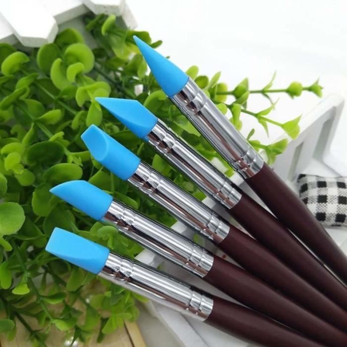 Outils de Potrerie et d'Argile Pour Nail Art, Virages de Sculpture, Huiles de Gâteau, Gravure, Brosse à Stylo