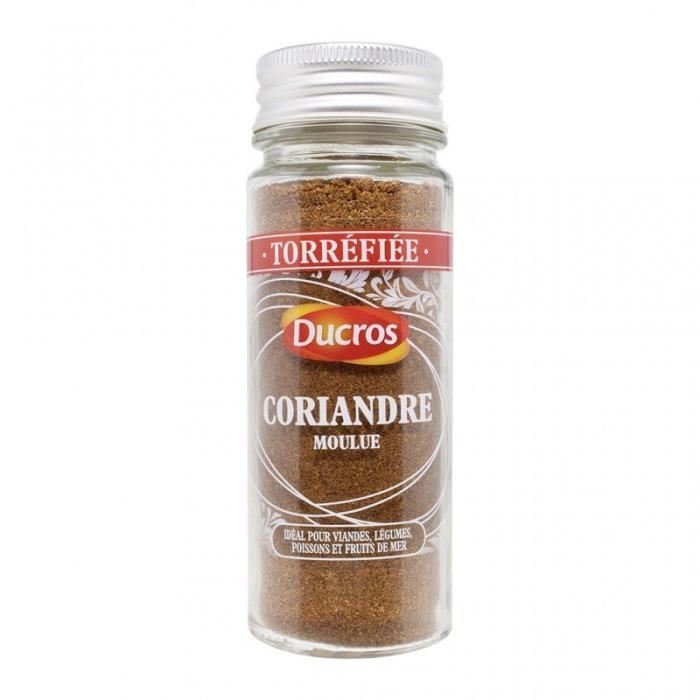 Ducros Torréfié Coriandre Moulue Idéal pour Viandes Légumes Poissons Fruits de Mer 40g (lot de 3)