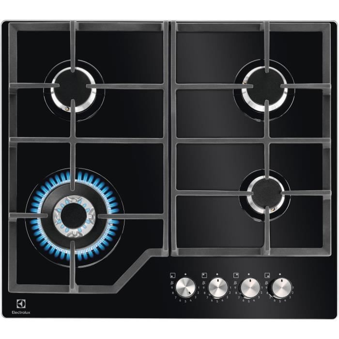 Table gaz verre ELECTROLUX - 4 foyers - l63 XL72 X 16cm - KGG64362K