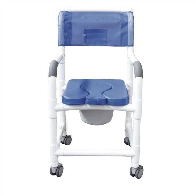 CARELINE Chaise de douche et de toilette, charge maximale 136 kg, blanc