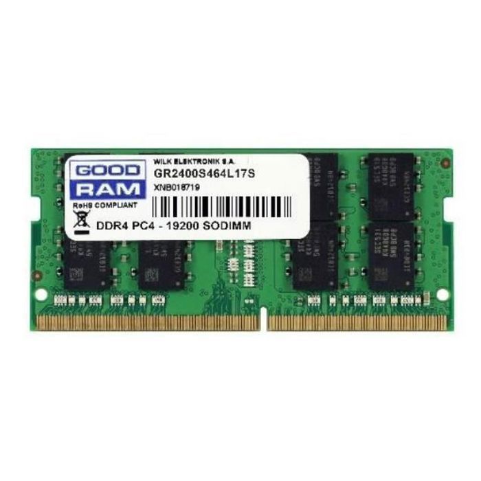 Goodram GR2400S464L17S-4G, 4 Go, 1 x 4 Go, DDR4, 2400 MHz, 260-pin SO-DIMM, Vert