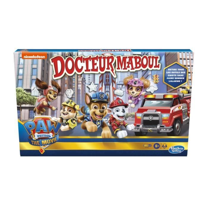 DOCTEUR MABOUL - Le Jeu : Pat' Patrouille - The Movie - jeu de plateau pour enfants - dès 6 ans - jeu Nickelodeon Pat' Patrouille