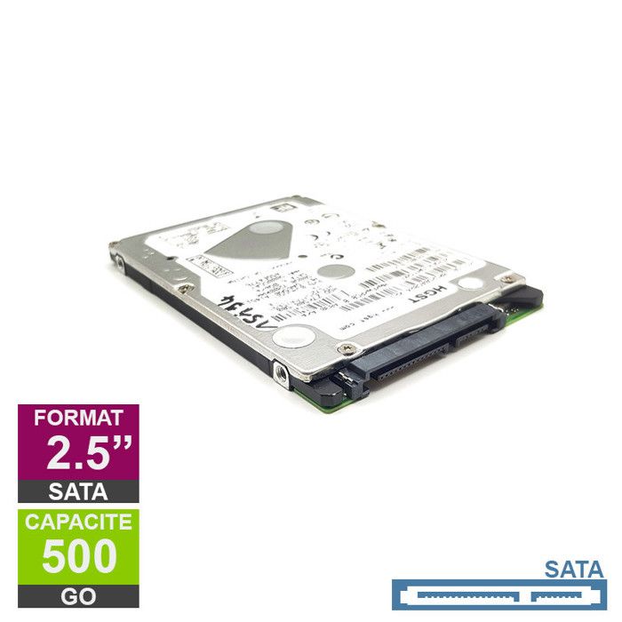 Disque dur interne HDD SATA Seagate / HGST - 500go - 3.5' / 2.5 - Accessoires informatique