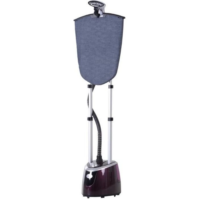 Défroisseur à vêtements 1800 W planche à repasser intégrée réservoir d'eau 2,8 L tige telescopique gant + cintre fournis violet