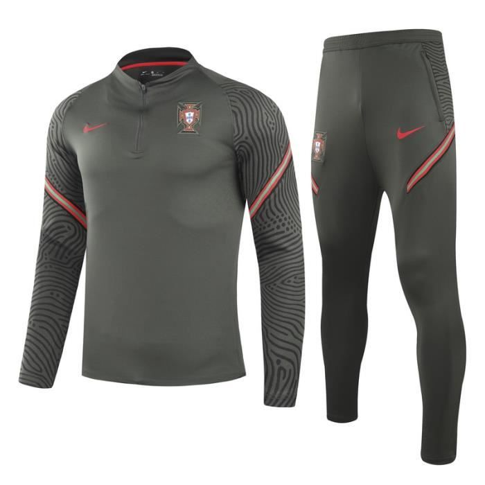 Nouveau Survêtement de Foot Enfant Garçon fille 2021 2022 Maillot de Football Pas Cher Survet Kit Gris