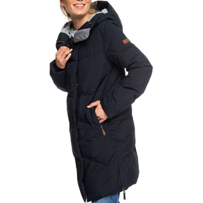 Doudoune longue Noire Femme Roxy Abbie