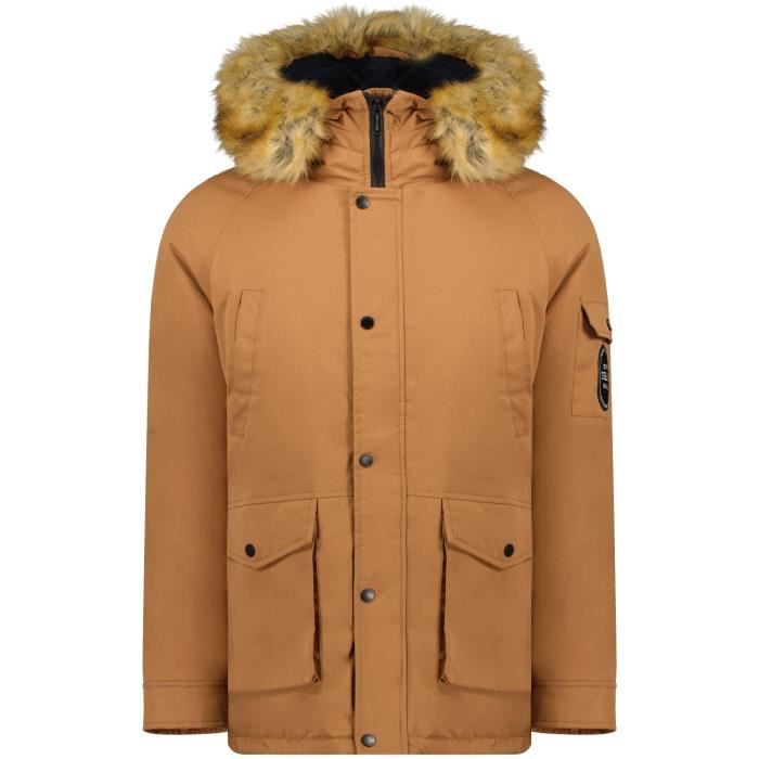 DEELUXE Parka à capuche fourrure OFFICIAL Camel