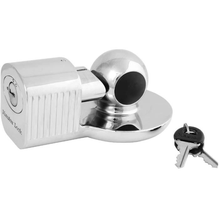 MASTER LOCK Antivol d'attelage universel - Serrure à clé pour les têtes d'attelage