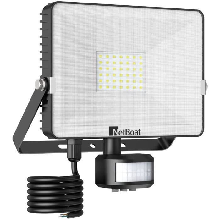 30W Projecteur LED de Détecteur Mouvement Extérieur RGB avec télécommande, 3000LM Lumière de Sécurité, IP65 , Daylight 6000K