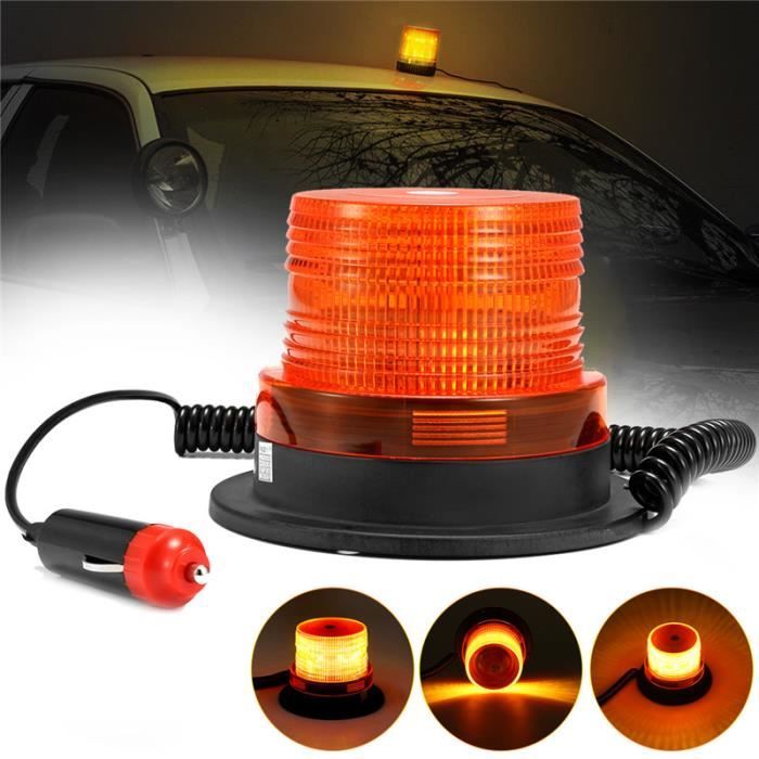 NEUFU 24V 10LED 9W Gyrophare Gyroflash Flexible Magnétique Avertissement
