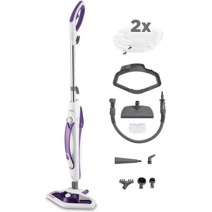 Polti Vaporetto SV440 - Double Balai Vapeur avec Nettoyeur à Main, Brosse Vaporforce, 15 en 1, 1500 W, Violet