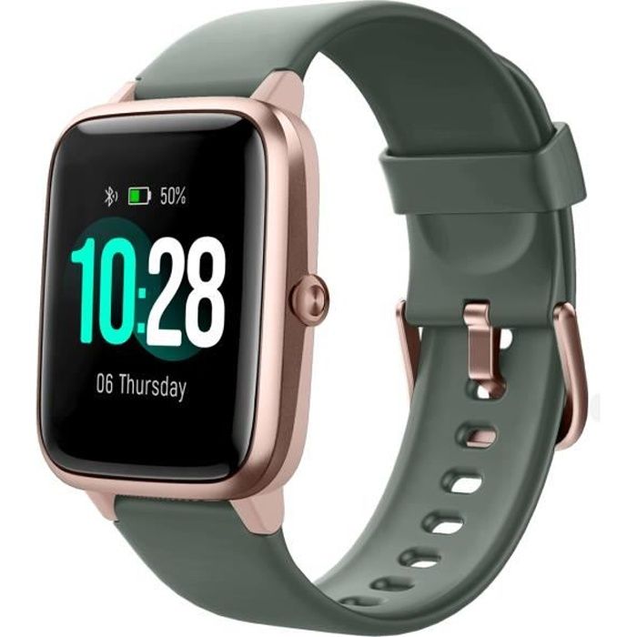 YAMAY Montre Connectée Homme Femme Sport Montre Intelligente Cardiofrequencemètre Smartwatch Fitness Tracker pour Android iOS Vert