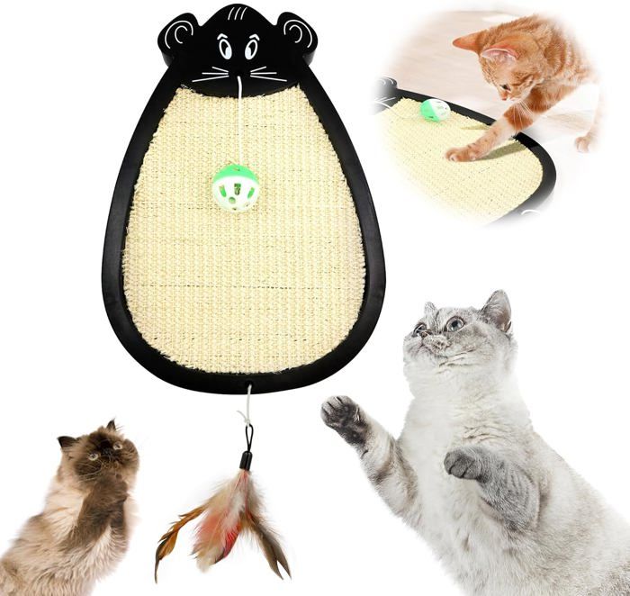 Griffoir Pour Chats - Style 6 - Sisal Naturel - Beige - Résistant Aux Rayures - Intérieur