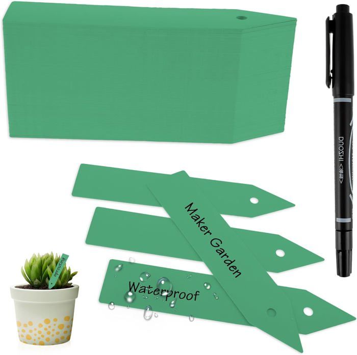 Étiquettes Jardin 100 Pièces - PVC Blanc - Résistantes Aux Intempéries - Pour Plantes Et Légumes