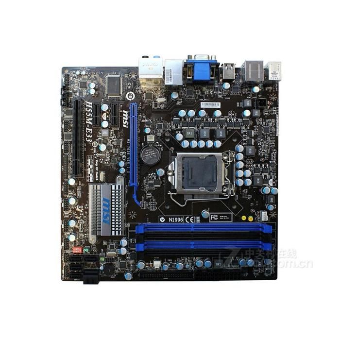 Carte mère MSI H55M-E33 Intel H55 LGA 1156 4xDDR3 SDRAM 16 Go Micro ATX - Msi