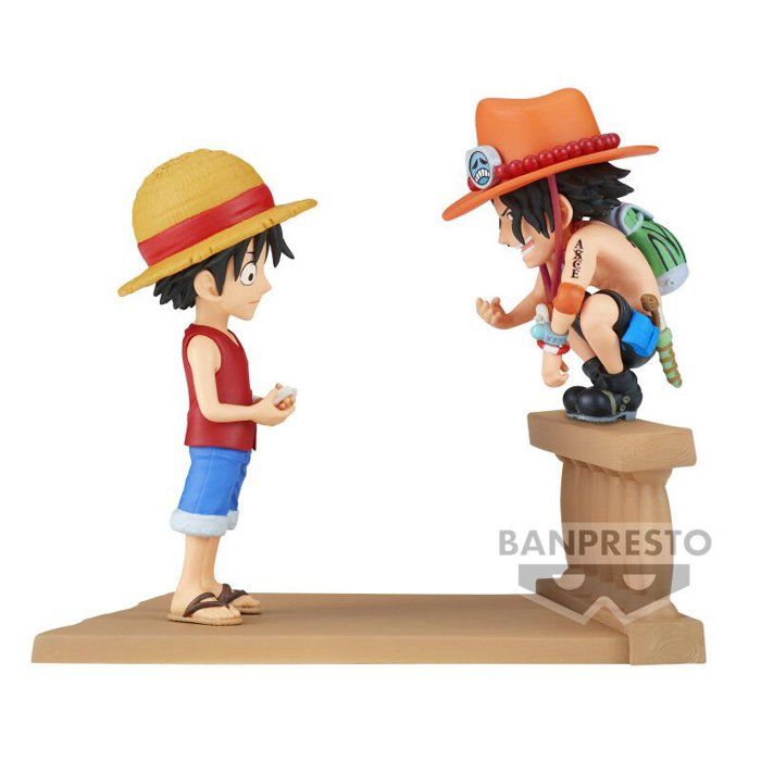 Figurine Banpresto One Piece Monkey D Luffy & Portgas D Ace World Collectable Log Storie