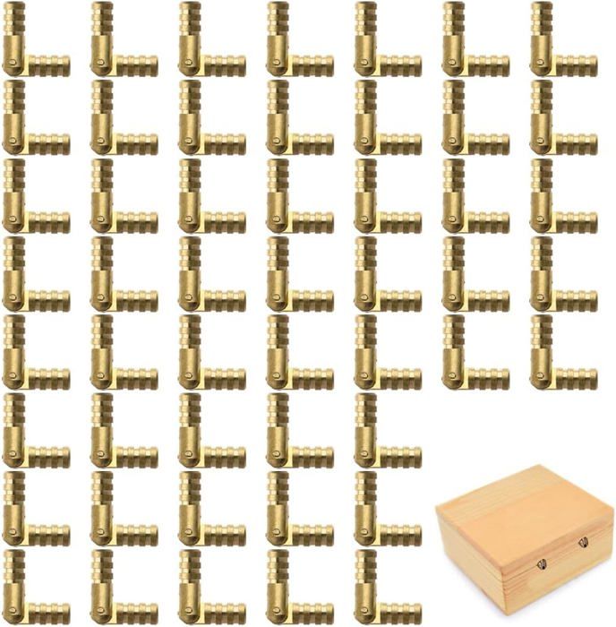 Aufodara Lot De 4 Charnières Cylindriques Laiton, Charnières Cachées - Angle D'ouverture De 180°, Pour Boîte à Bijoux, Mobilier Artisanal, Artisanat Et Porte De Placard ( 12 Mm