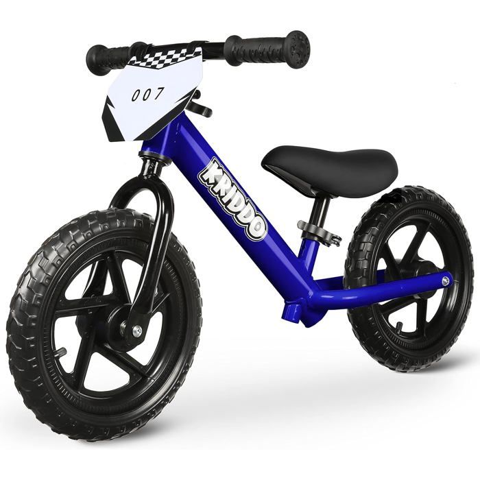 Draisienne COSTWAY 12-24 Mois – 4 Roues EVA, Guidon Antidérapant – Aluminium, Bleu – Poids 1,7 Kg – Porte 25 Kg