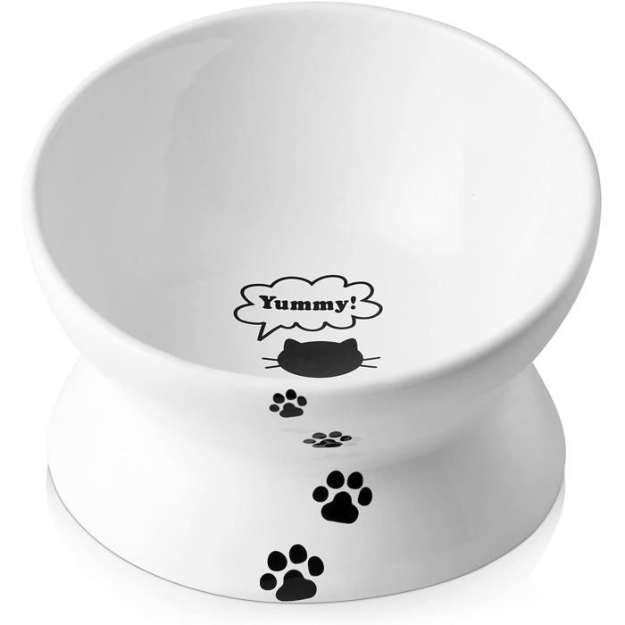Comparer les prix de Gamelle anti-vomissements pour chat gamelle surélevée inclinée gamelle en céramique pour chats à face plate et petits chiens