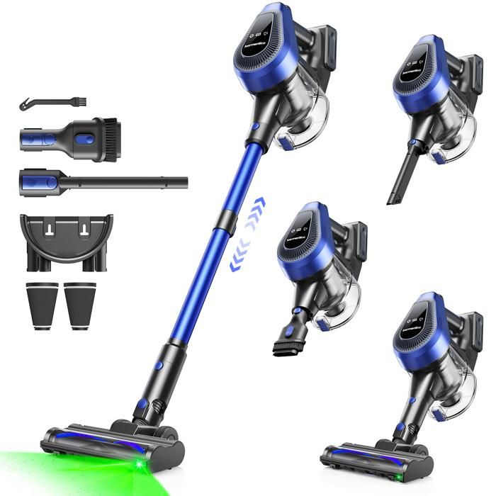 Ivormentico Aspirateur Balai sans Fil 50Min/50K Pa Aspirateur sans Fil Aspirateur Balai avec filtre à 8 couchesRéservoir 15L