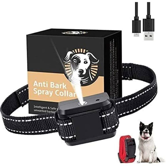 Comparer les prix de Collier anti-aboiement pour chien spray anti-aboiement pour chien à la citronnelle collier de dressage rechargeable et sûr