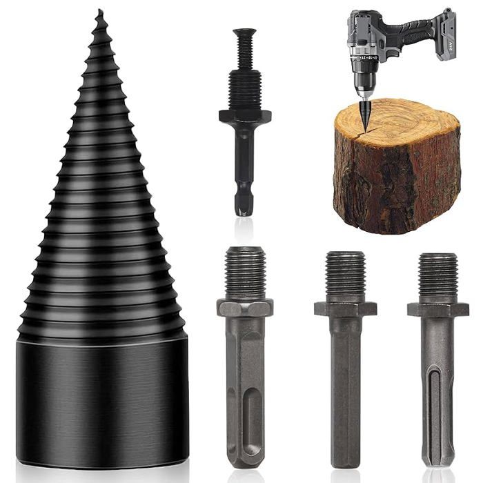 Fendeuse de bois thermique de 42 mm avec 3 poignées de perçage, XU Fendeuse de bois thermique de 42 mm avec 3 poignées de perçage, XU