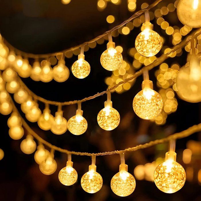 Guirlande lumineuse féérique à piles de 10 m (33 pi) avec 80 LED et télécommande étanche pour décoration intérieure et
