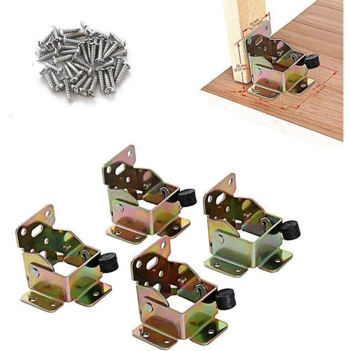 Support de fixation pliable - PZCC - 75×60×55 mm - Acier épais - Auto-verrouillage - Capacité 500 lb