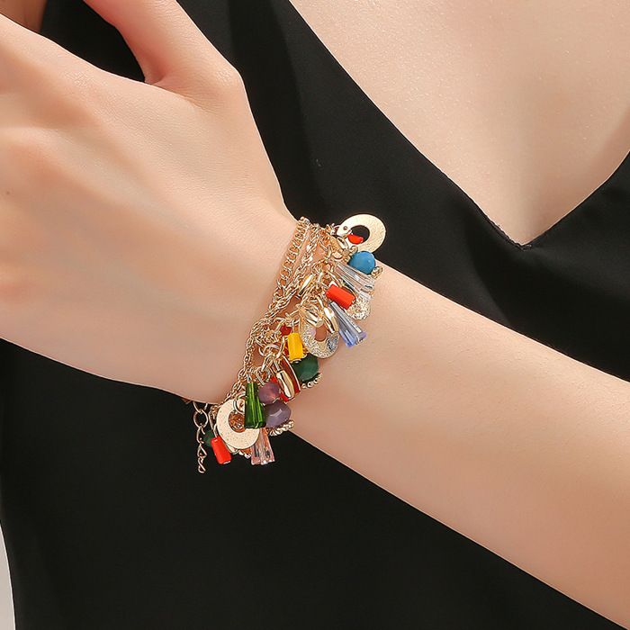 Bracelet Femme XJYDNCG multicouche style bohème avec perles