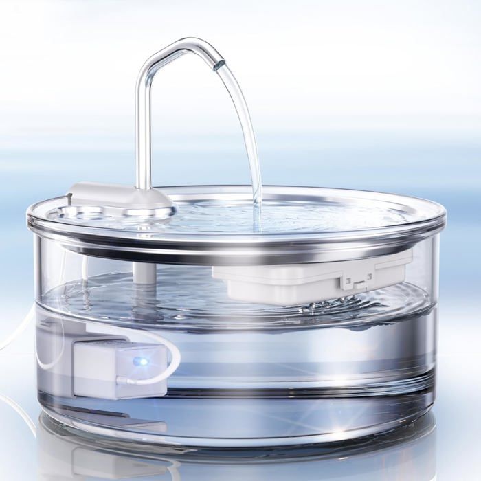 Comparer les prix de Fontaine À Eau Pour Chat Fontaine En Verre Pour Chat 3.2L Ultra-Silencieuse Grande Capacité - Facile À Nettoyer - Pour Ch[YF125]