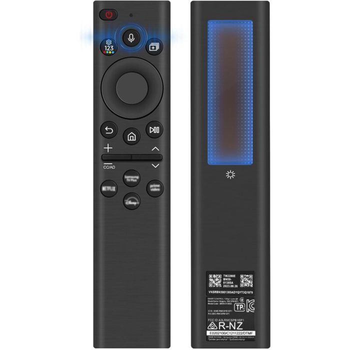 Télécommande de Remplacement BN59-01385A pour Samsung Smart TV télécommande vocale Solaire avec 4 Touches de Raccourci Compatibl