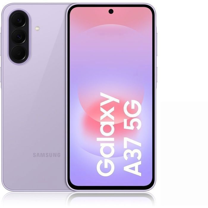 SAMSUNG Galaxy A37 5G 256 Go 8 Go RAM Lavande – Smartphone 5G – Écran Super AMOLED 67 120 Hz – Appareil photo 50 MP