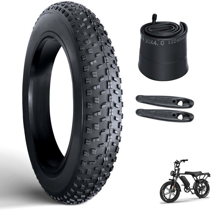 20X4.0 Fat Tire Tube, Fat Tire Résistant À La Crevaison Avec Chambre À ...