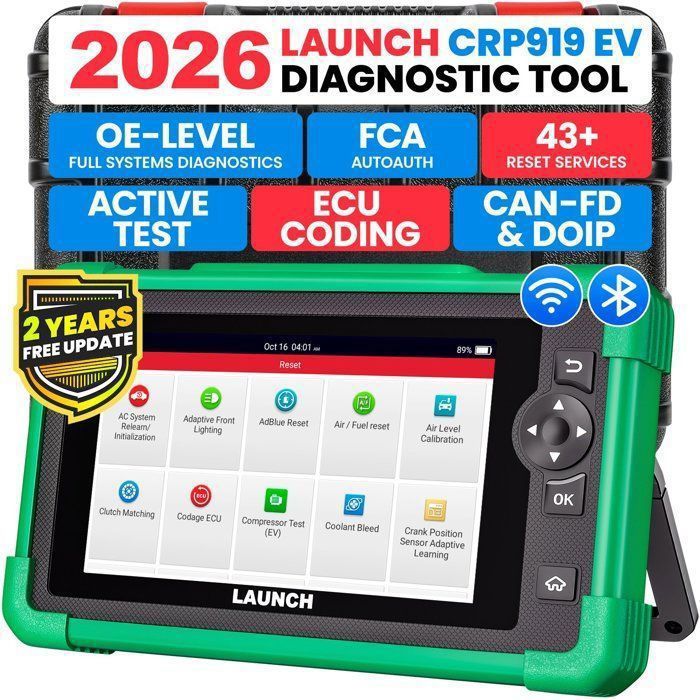 LAUNCH X431 CRP919 EV Outil de diagnostic bidirectionnel pour véhicule à énergie nouvelle code ECU 43+ Services CANFD et DOIP