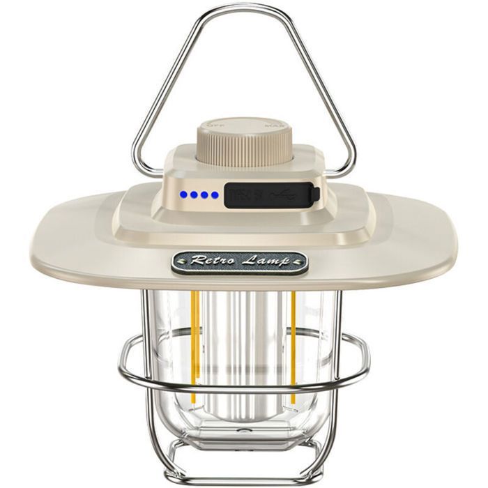 Camping extérieur lumière LED rétro cheval lanterne Portable tente lumière Portable USB Rechargeable Camping lumière(LY02 Femeo