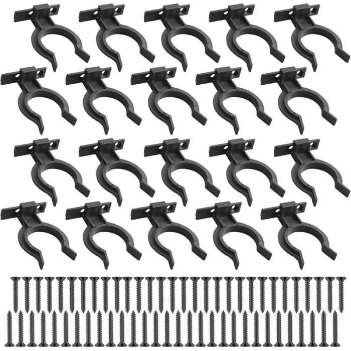 Kit de Supports Clips de Fixation pour Plinthes de Cuisine et Pieds de - 20 Pièces pour 32-36 mm avec 60 Vis