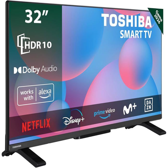 TV LED 32 Pouces (80 Cm) 32WV2563DG HD 1366x768 Smart TV WiFi Applications Streaming Idéale Petits Espaces