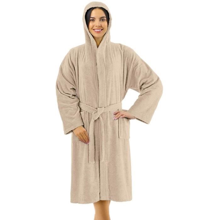 Banzaii Peignoir Eponge 100 Coton avec Capuche Peignoir pour Homme et Femme A516 Cdiscount Maison