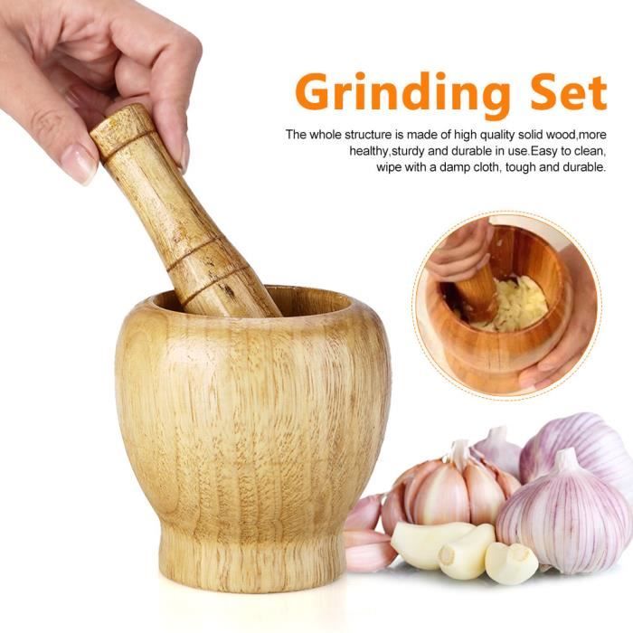 Mortier Avec Pilon En Bois Achat Vente Mortier Pilon Mortier Avec Pilon En Bois Cdiscount