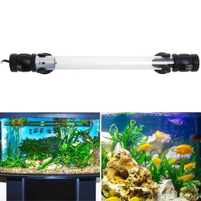 SENZEAL Lampe UV Aquarium 7W Stérilisateur Lampe UV Bassin Etanche Anti