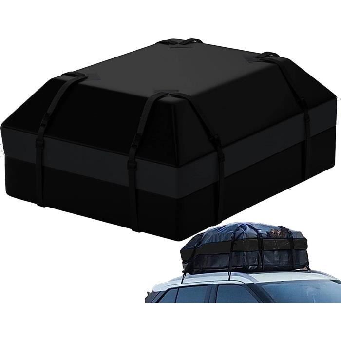 Geloo Sac De Toit Voiture Étanche 20 Pieds Cubes – Coffre Pliable 1000D Ultra Résistant, Parfait Pour Voyages En Famille Ou Camping